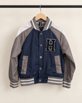 Chaqueta bomber infantil niño Tommy Hilfiger azul marino, gris y blanco | Talla 3 años