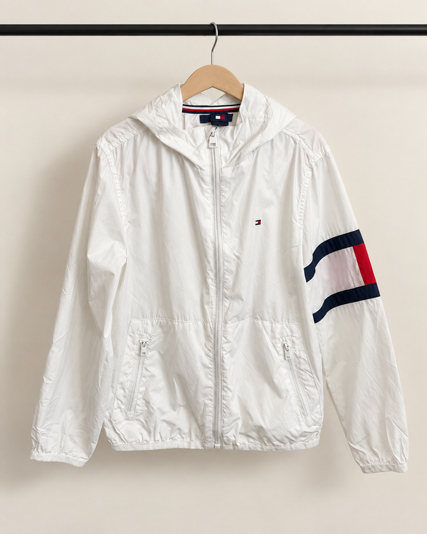 Cortaviento infantil Tommy Hilfiger blanco | Talla 5–6 años (116)