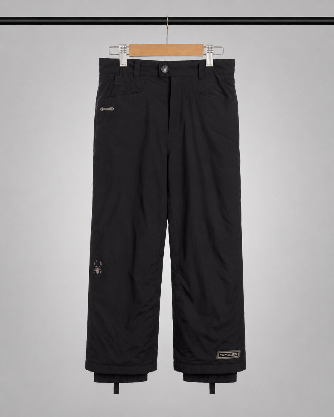 Pantalón de nieve Spyder negro infantil unisex | Talla 12
