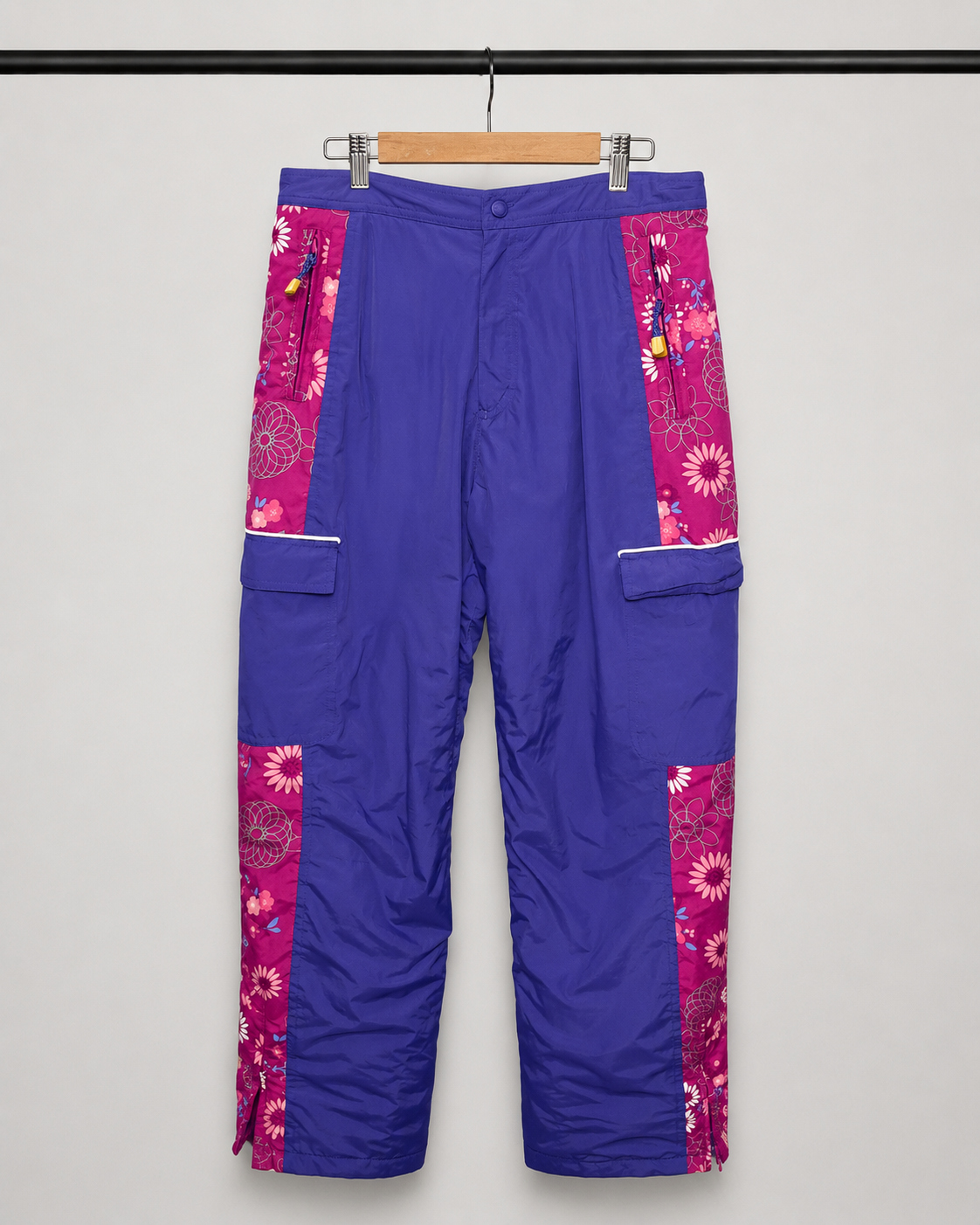 Pantalón de nieve L.L.Bean morado con flores para niña | Talla 18