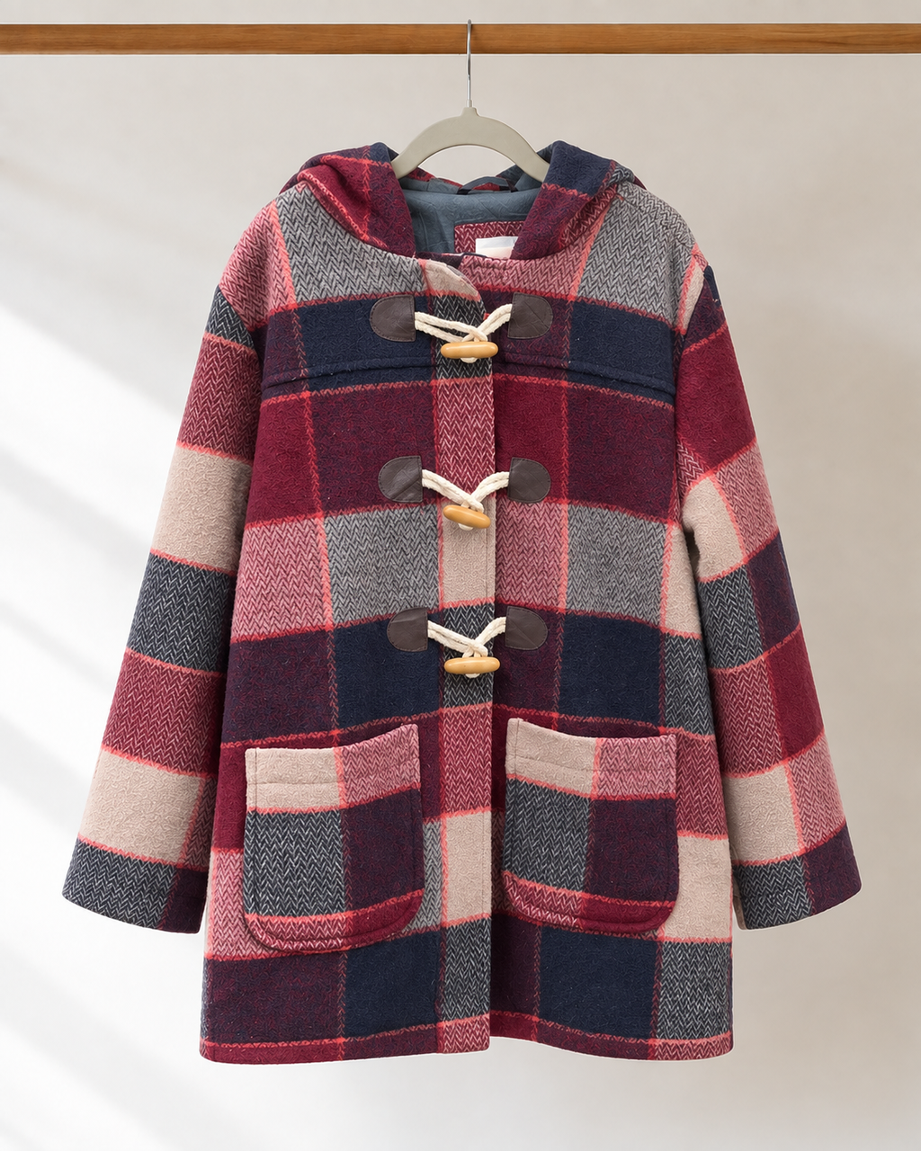 Montgomery infantil Cat & Jack cuadrillé rojo 100% algodón | Talla 7–8 años