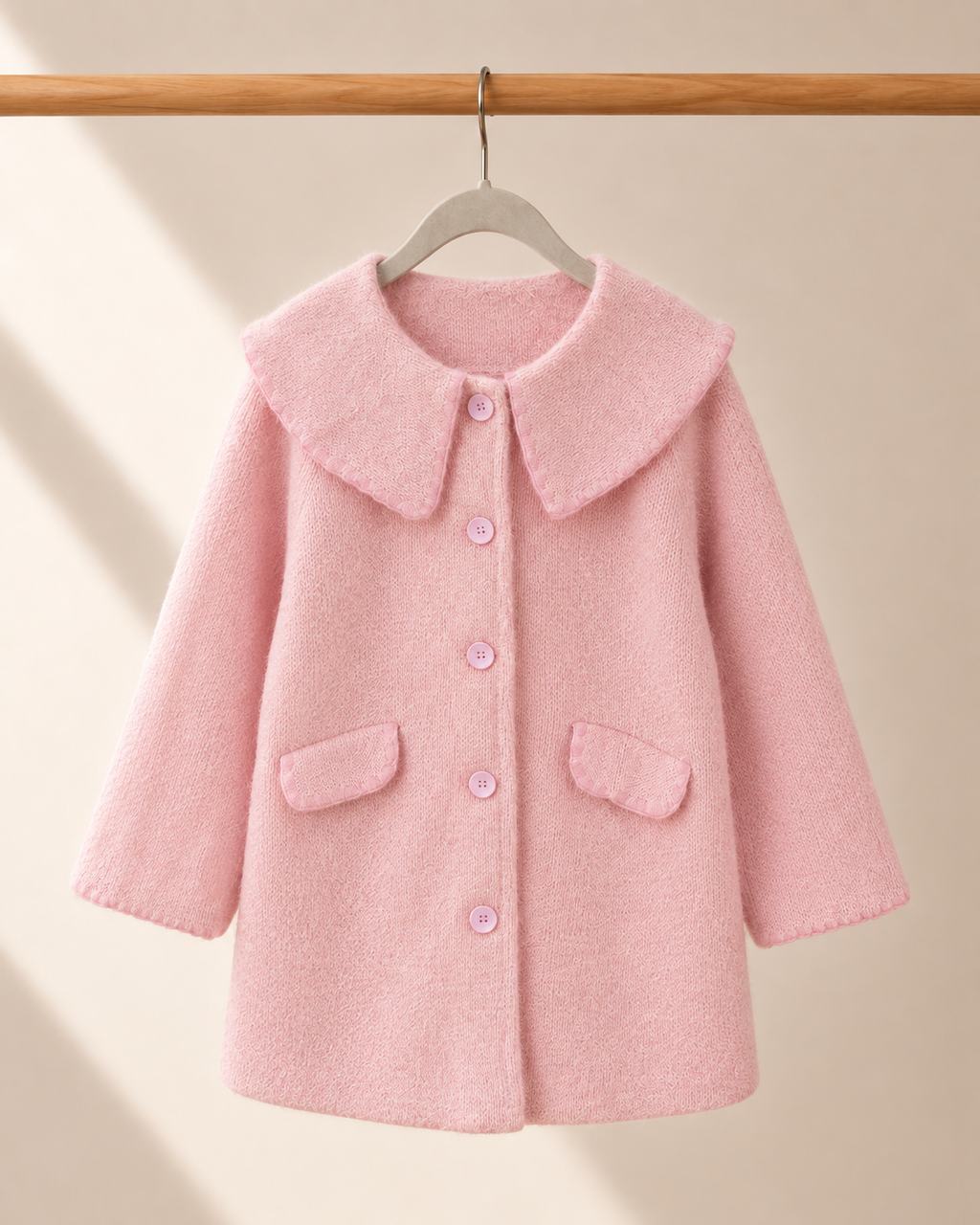 Abrigo infantil Milibam rosado con brillos | Talla 10