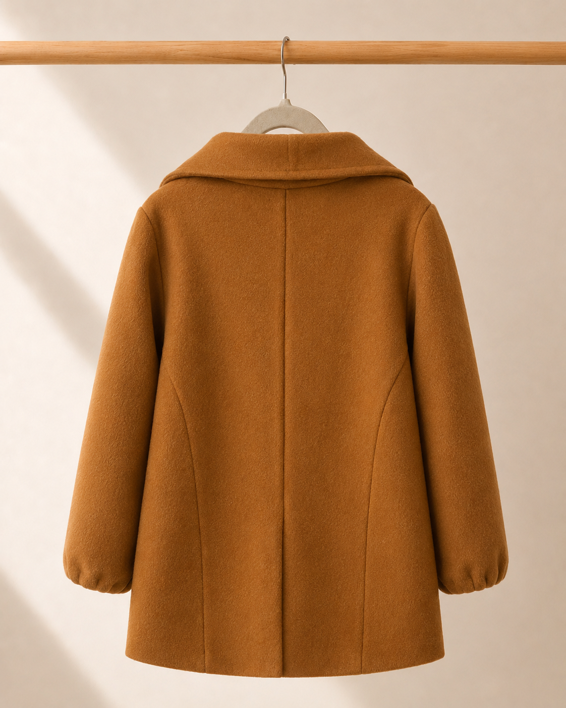 Abrigo de lana Little Beattie camel infantil | Talla 8