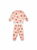 Pijama Afranelado Niña - Rosado & Honguitos