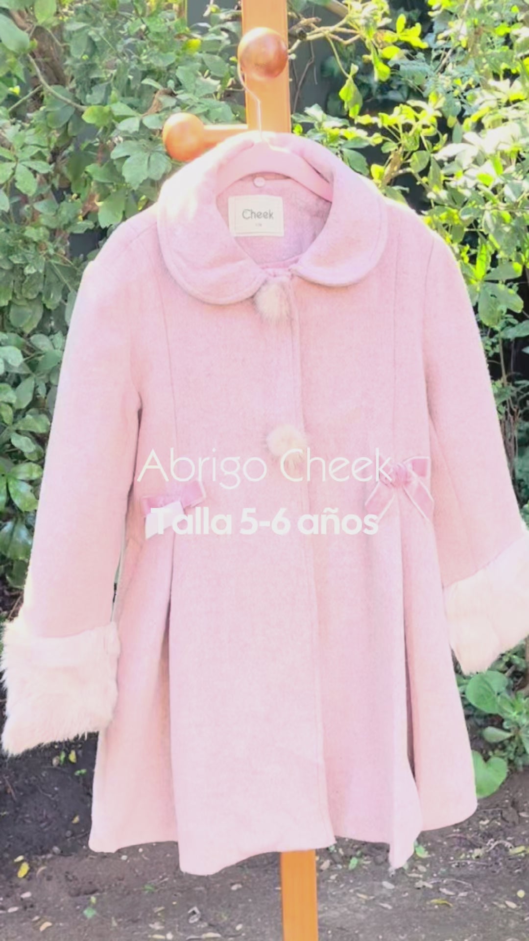 Abrigo infantil Cheek rosado | Talla 6