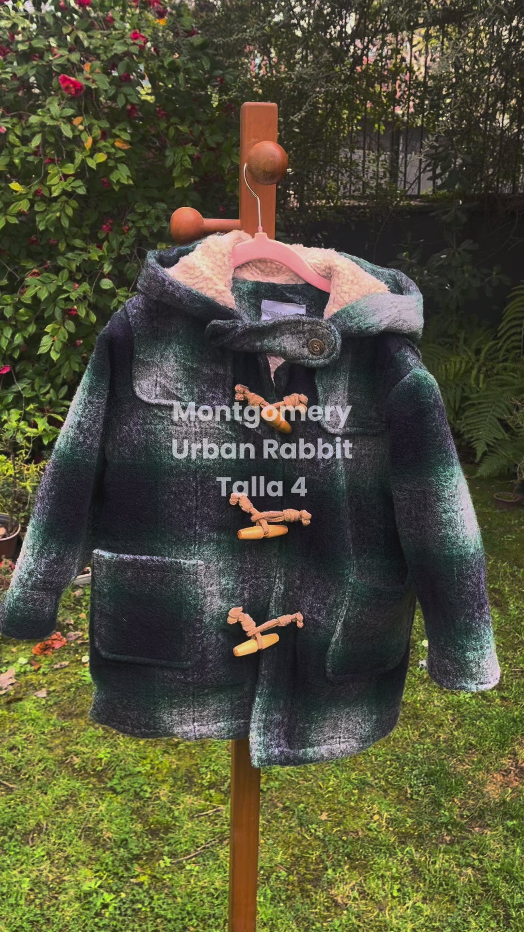 Montgomery infantil Urban Rabbit cuadrillé forrado en chiporro | Talla 3-4 (M)