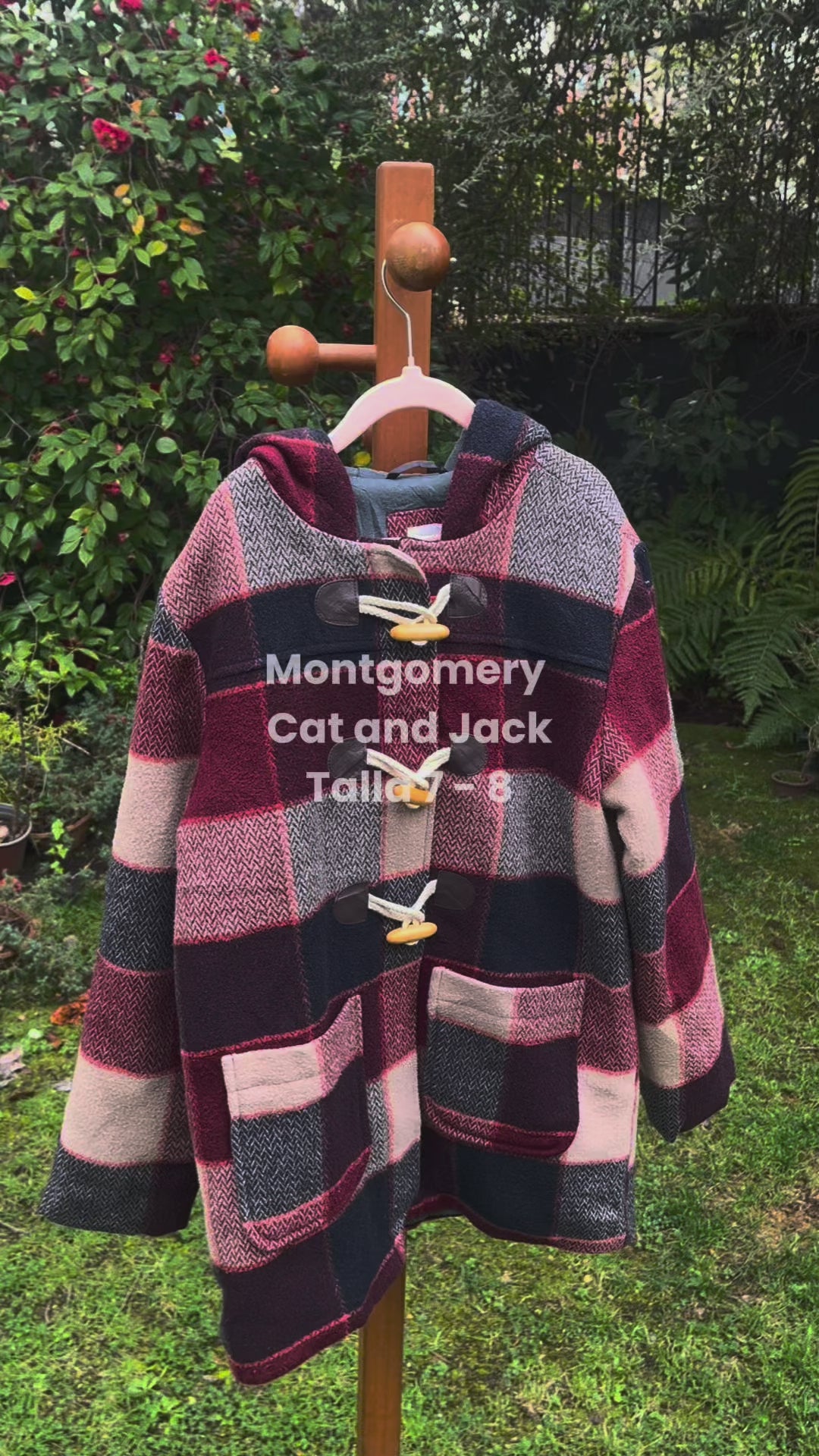 Montgomery infantil Cat & Jack cuadrillé rojo 100% algodón | Talla 7–8 años