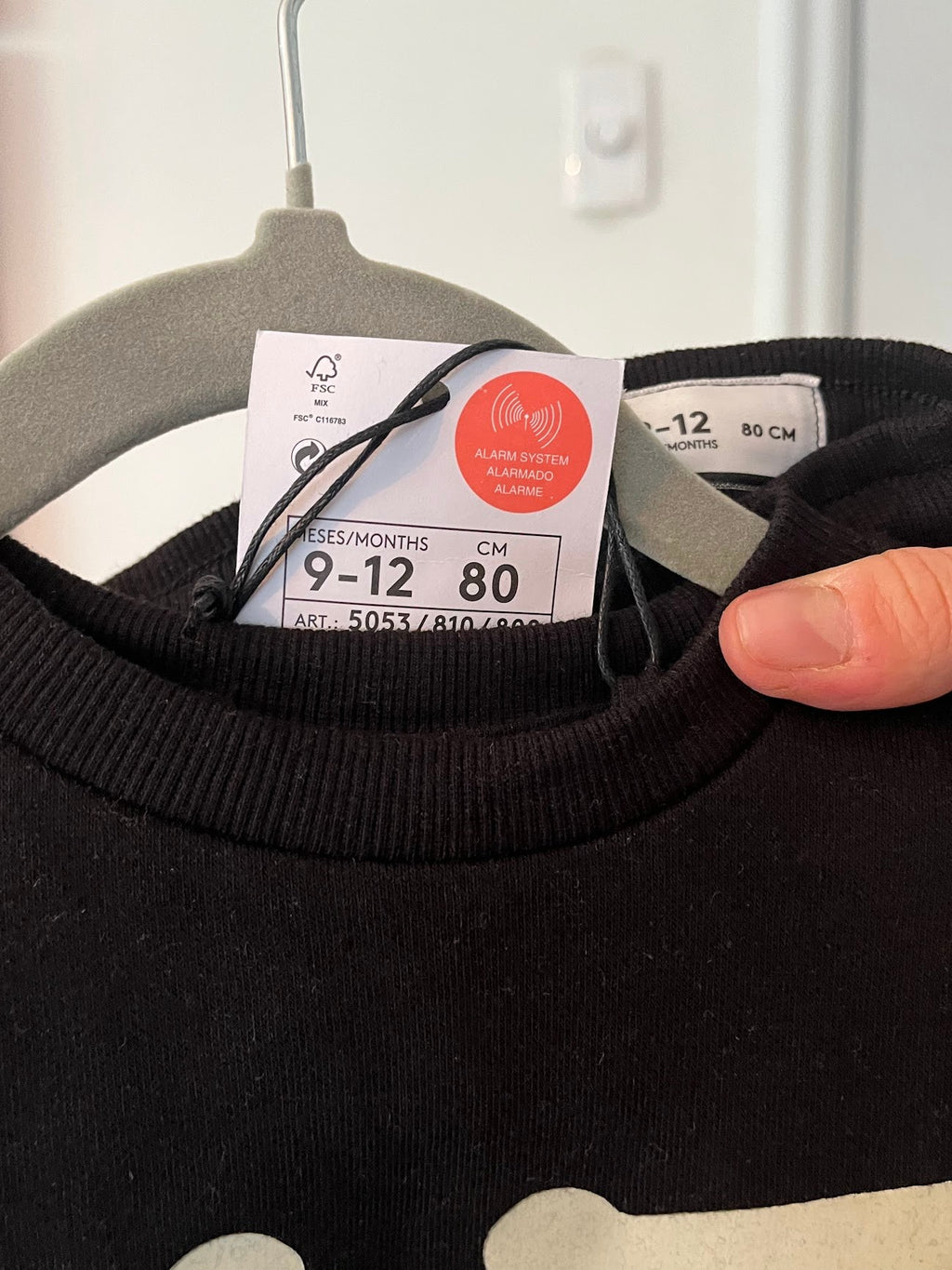 Conjunto de Halloween unisex Vamos Niños marca Lefties talla 12 meses con etiqueta de seguridad