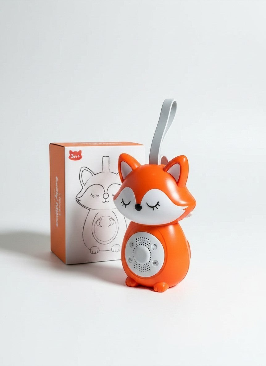 Máquina de ruido blanco Vamos Niños con forma de zorro naranja para ayudar a dormir al bebé con sonidos relajantes