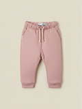 Pantalón de buzo rosado pálido para niña de la marca Vamos Niños con cintura elástica y cordón ajustable
