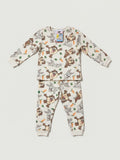 Pijama de bebé Vamos Niños con estampado de Looney Tunes, diseño de Taz y Bugs Bunny en color crema
