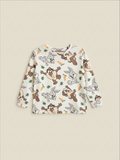 Polera Vamos Niños de manga larga color crema con estampado de personajes Baby Looney Tunes para bebé de 24 meses