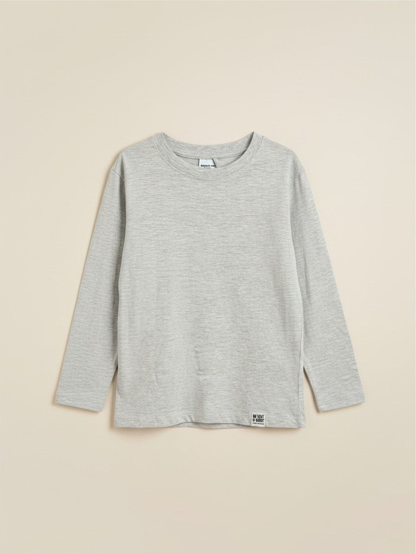 Polera de niño gris claro de manga larga marca Lefties disponible en Vamos Niños