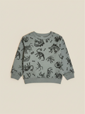 Polerón ligero verde Vamos Niños de Lefties para niño con estampado de esqueletos de dinosaurios en color negro