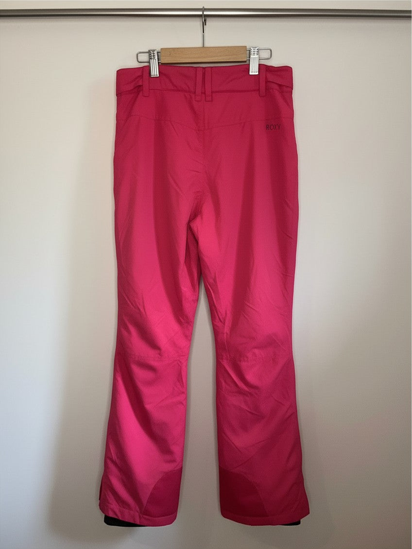 Pantalón de nieve Vamos Niños Roxy fucsia para niña, vista trasera con logo y pasadores de cintura