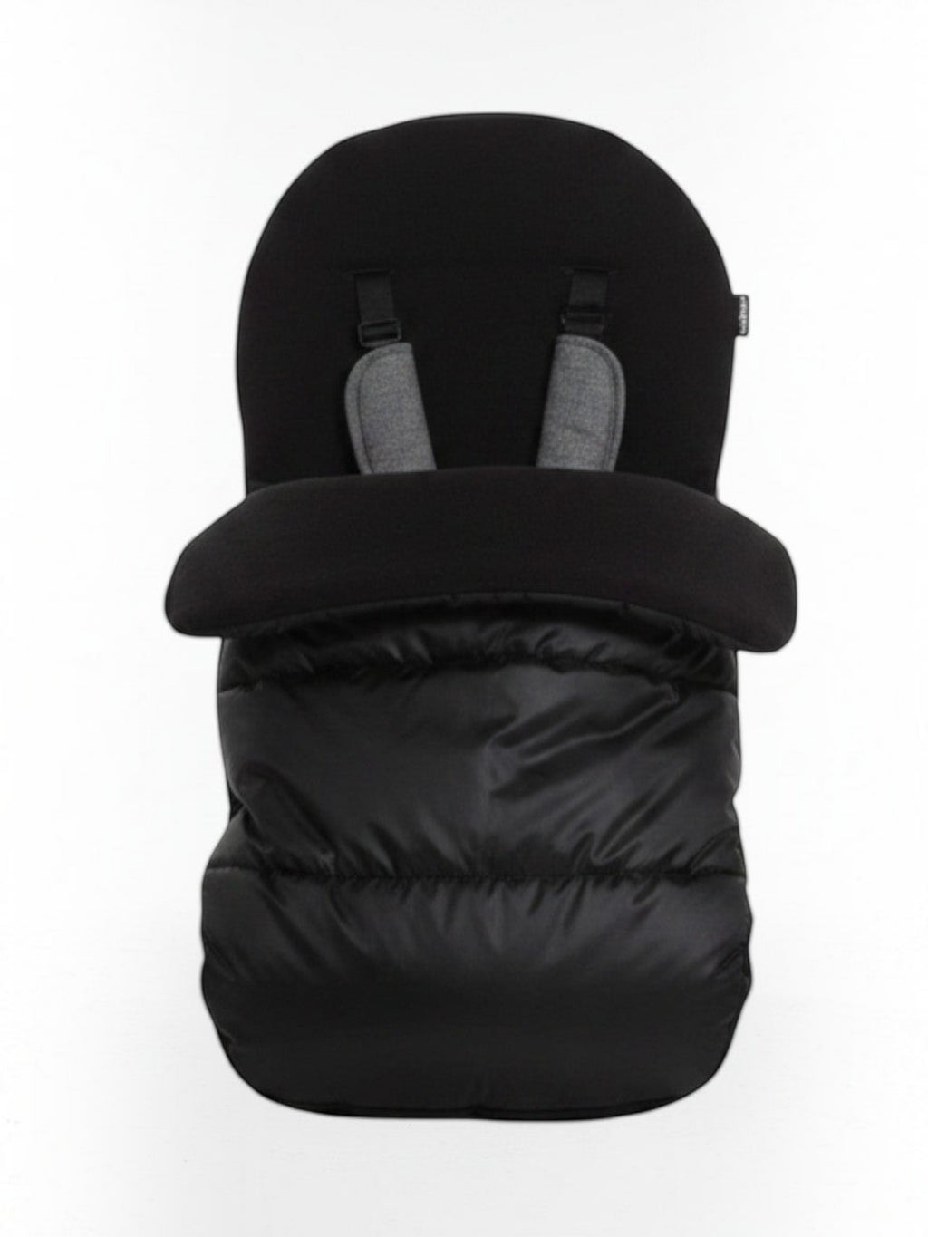 Saco térmico universal Vamos Niños de color negro, acolchado y resistente al viento para cochecito de bebé.