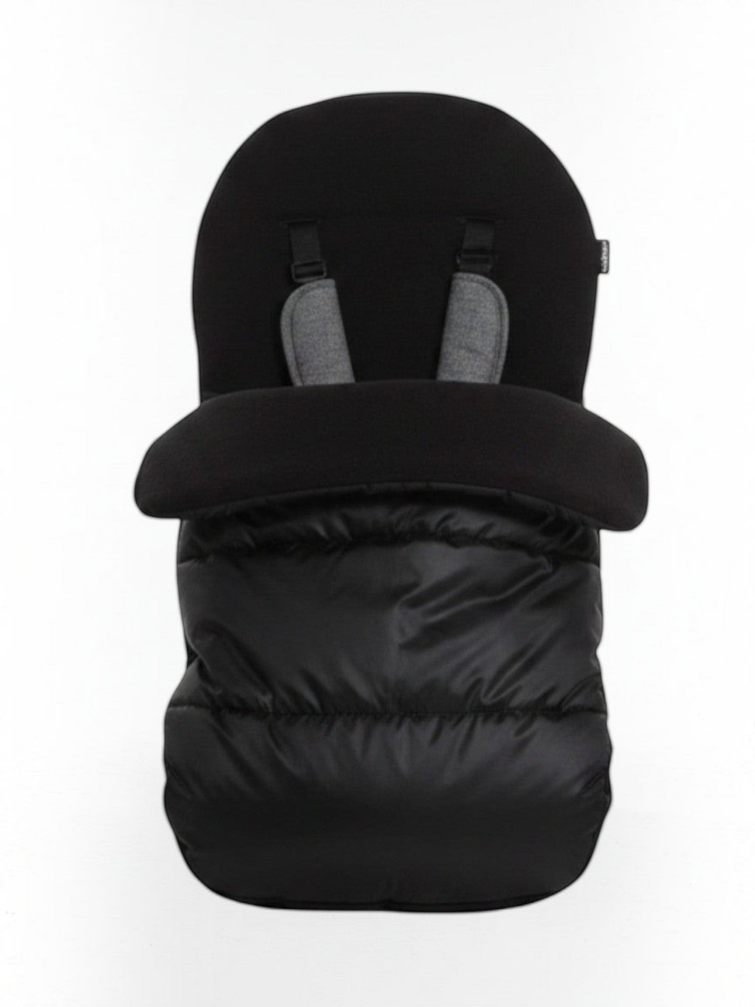 Saco térmico universal Vamos Niños de color negro, acolchado y resistente al viento para cochecito de bebé.